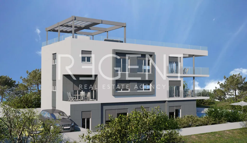Trogir, Čiovo - Dvojizbový byt NOVÁ STAVBA 58 m2