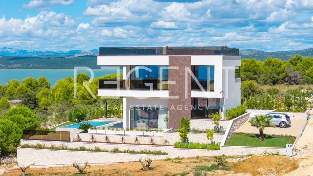 Pakoštane, Drage - Villa, infinity bazen, rooftop, pogled na more