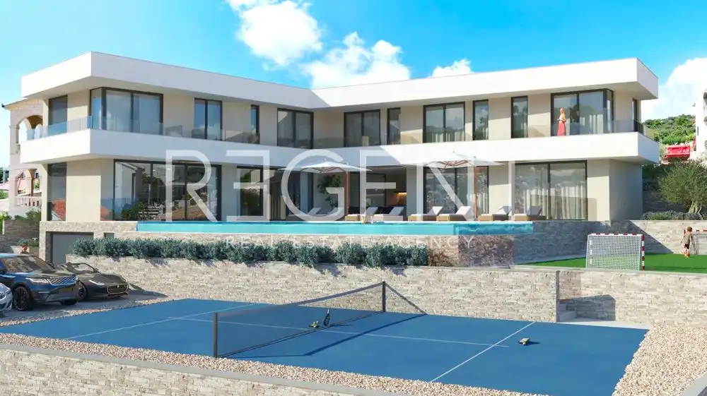 Rogoznica, Kanica - Moderná vila s výhľadom na more 400 m2