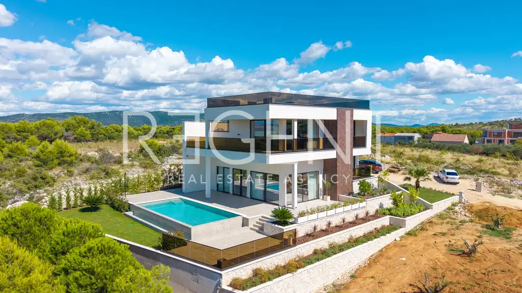 Pakoštane, Drage - Villa, infinity bazen, rooftop, pogled na more