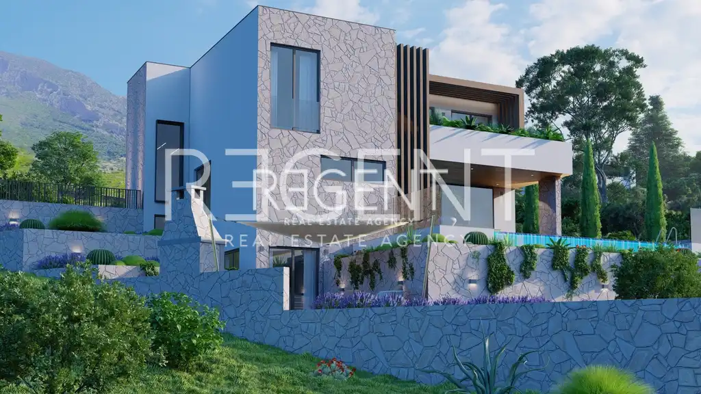 Split, Klis - Pozemek s projektem luxusní vily 751 m2