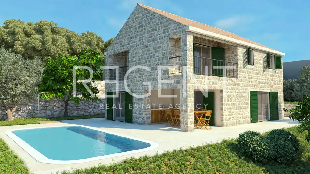 Brac, Bol - Building plot with a project for the construction of villas
