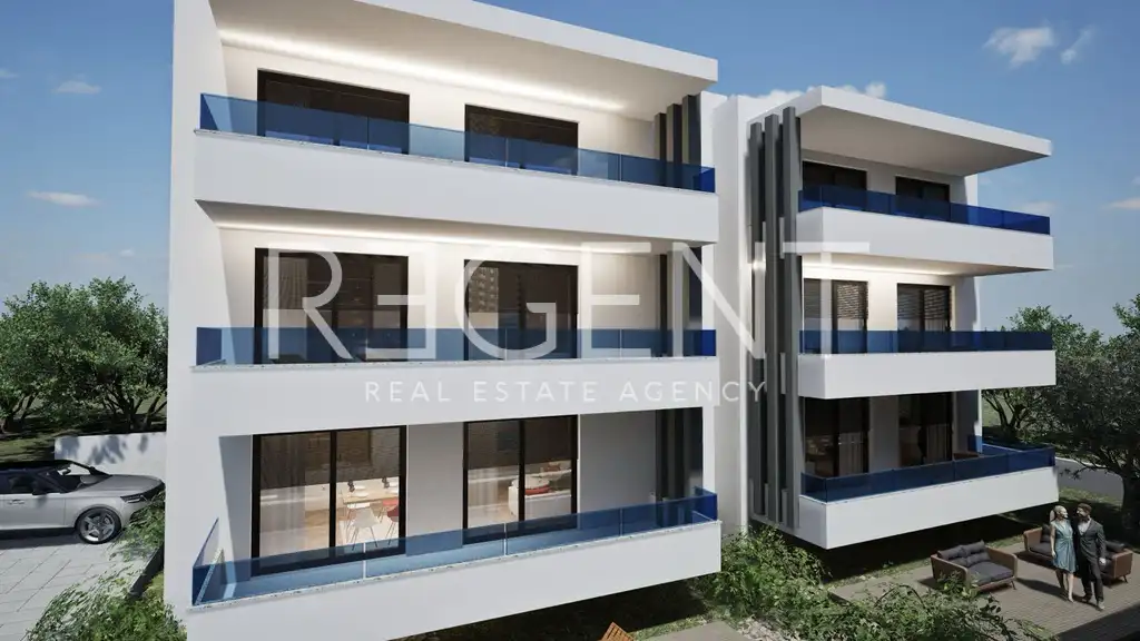 Zadar, Sukošan – trisobno stanovanje 93,23 m², novogradnja