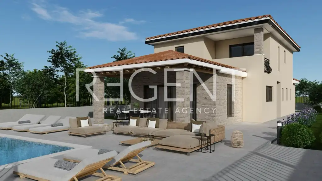 Poreč, Vežnaveri – moderní dvoupodlažní dům s bazénem