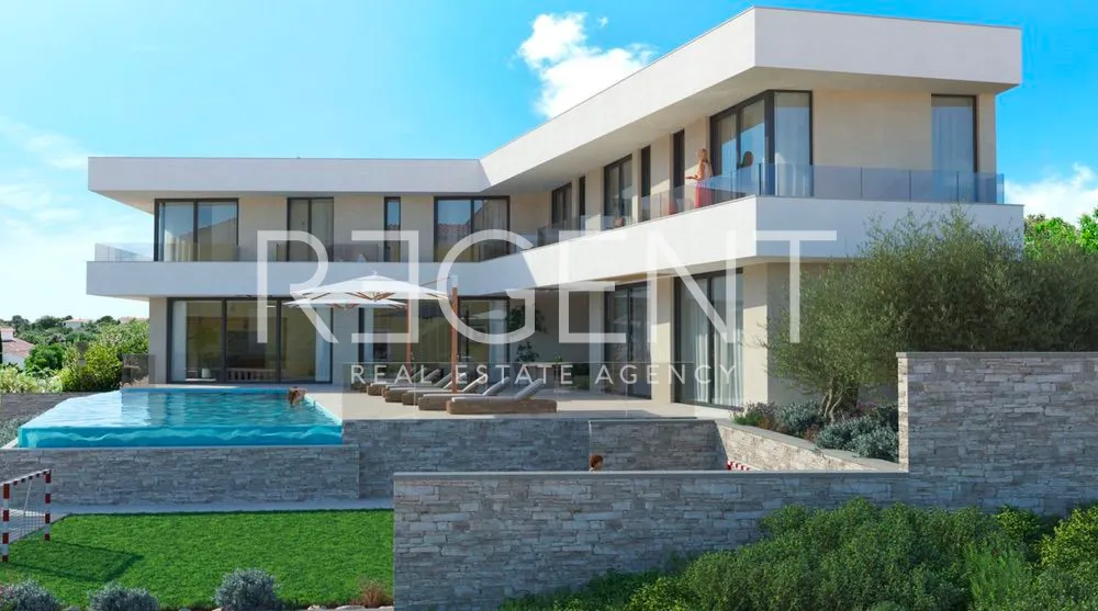 Rogoznica, Kanica - Moderná vila s výhľadom na more 400 m2