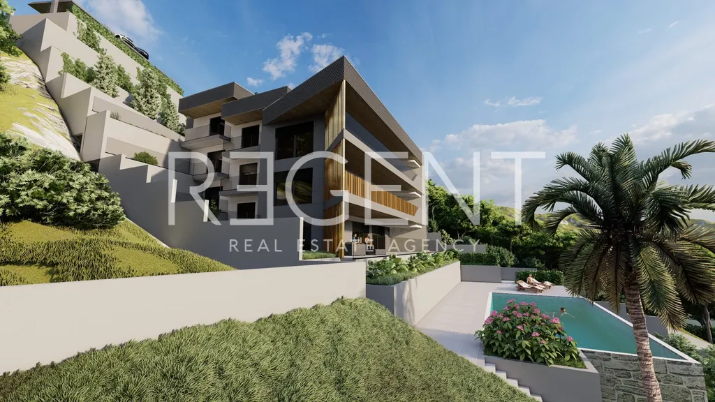 Omiš, Borak – Pozemok s projektom na výstavbu troch luxusných víl 2460m2