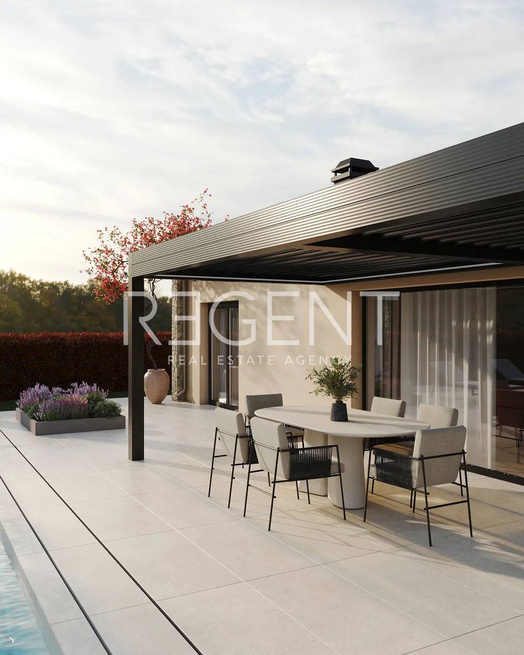 Istrien, Žminj - Modernes ebenerdiges Haus mit Pool 106 m2