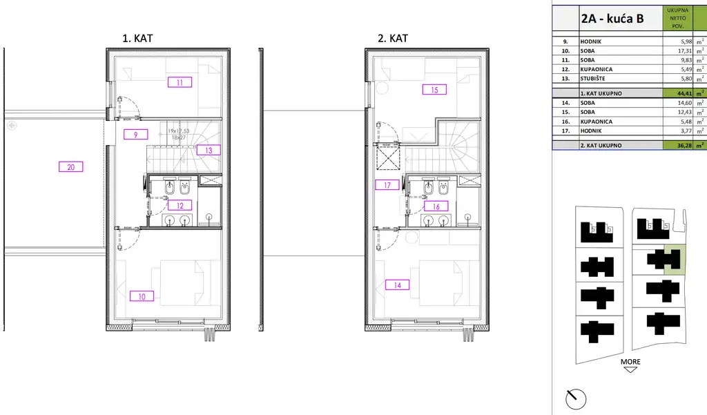 Turanj – više etažni stan 164 m², 4 sobe, bazen, more, novogradnja