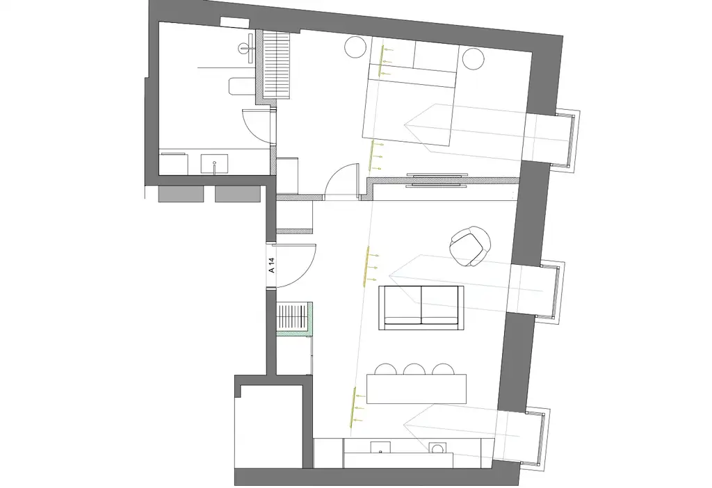 Stan 48 m² za najam — prvi najam, Centar