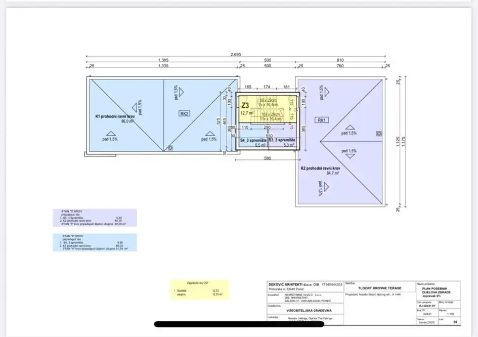 Istra, Vabriga - stan sa krovnom terasom