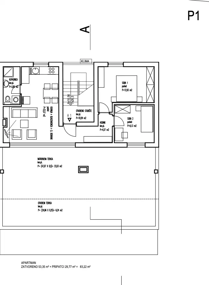 Split, Podstrana - Penthouse mit Terrasse 94 m2 Neubau *Exklusiver Verkauf