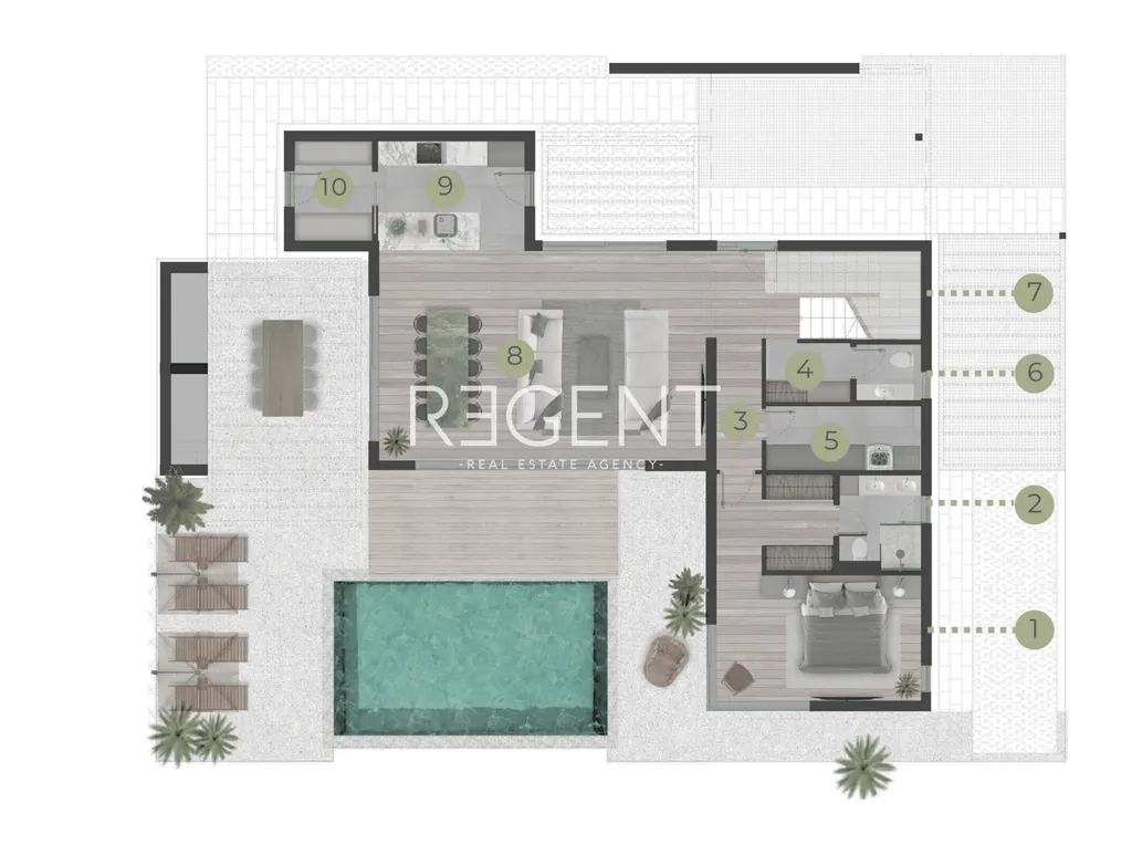 Brač, Supetar - Vila s bazénem v luxusním komplexu 250 m2