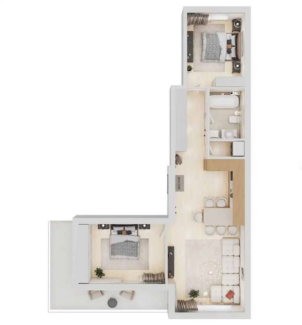 Stan 79,12 m² Jarun — novogradnja, 2 balkona, PM2, 2SS