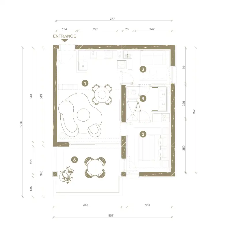 Novi Vinodolski, Mövenpick – trosoban apartman 67 m²,prvi red do mora