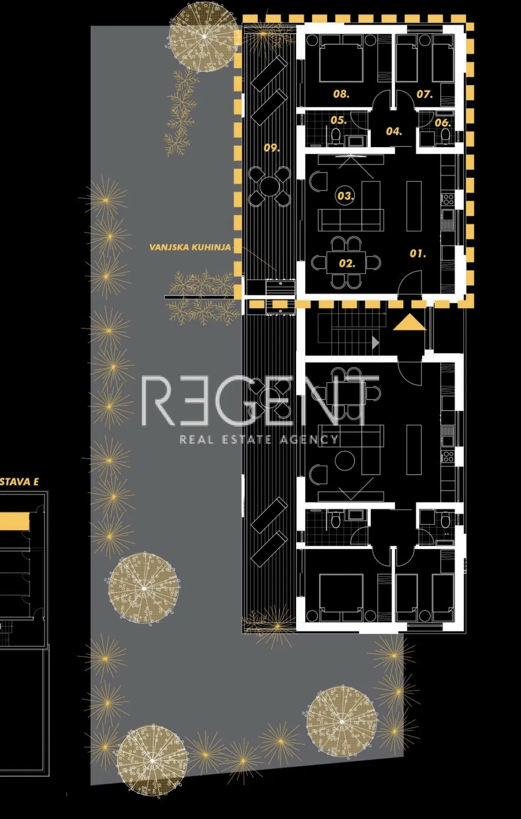 Istrie, Umag - Luxusní třípokojový byt, novostavba 79 m2