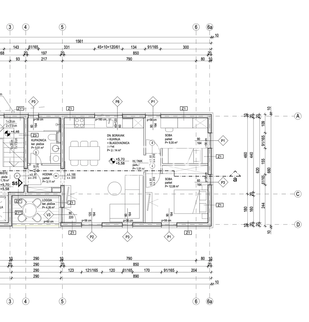 Makarska - Two bedroom apartment with loggia 64 m2 NEW CONSTRUCTION