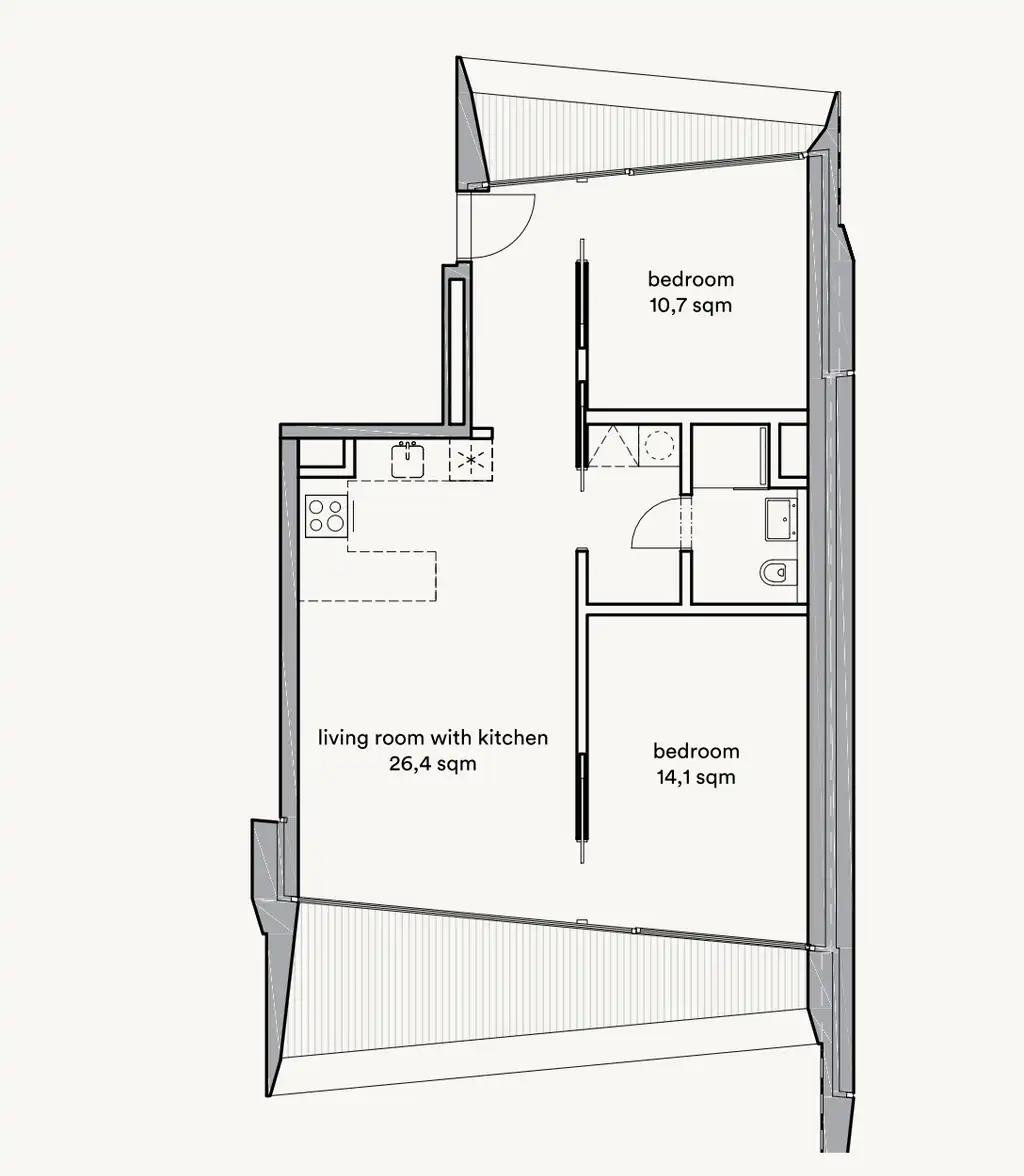 Podstrana – stan 78,05m²,2S+DB,terasa 14,64 m²,garažno parkirno mjesto