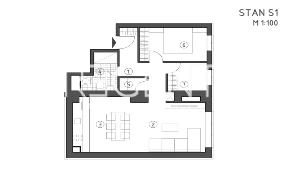 Zagrzeb, Sesvete - Mieszkanie dwupokojowe 65 m2