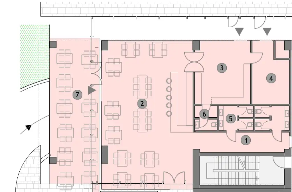 Zagabria, Lanište – locale commerciale con ristorante e terrazza
