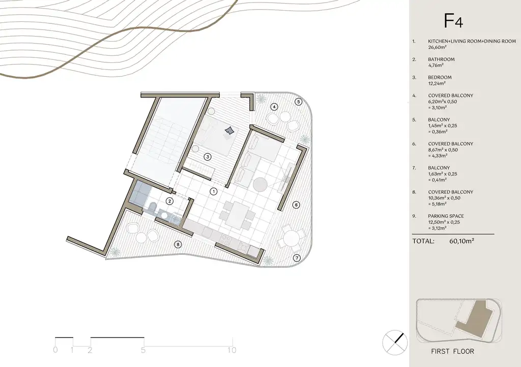 Rogoznica – dvosoban stan s tri balkona