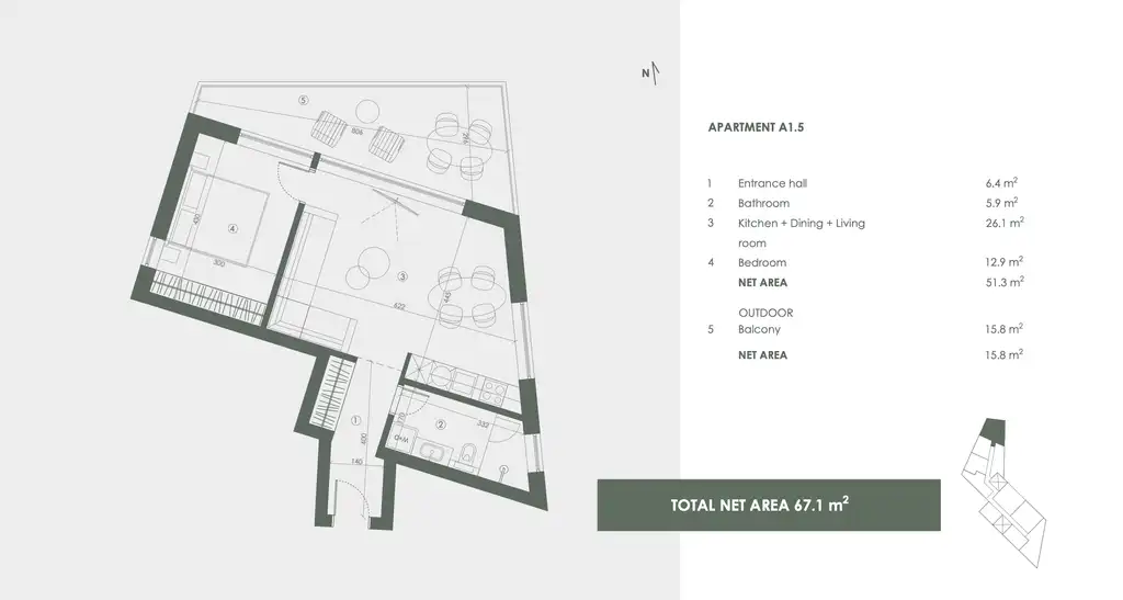 Istra, Savudrija, Crveni Vrh - "Golf Residence" dvoupokojový apartmán