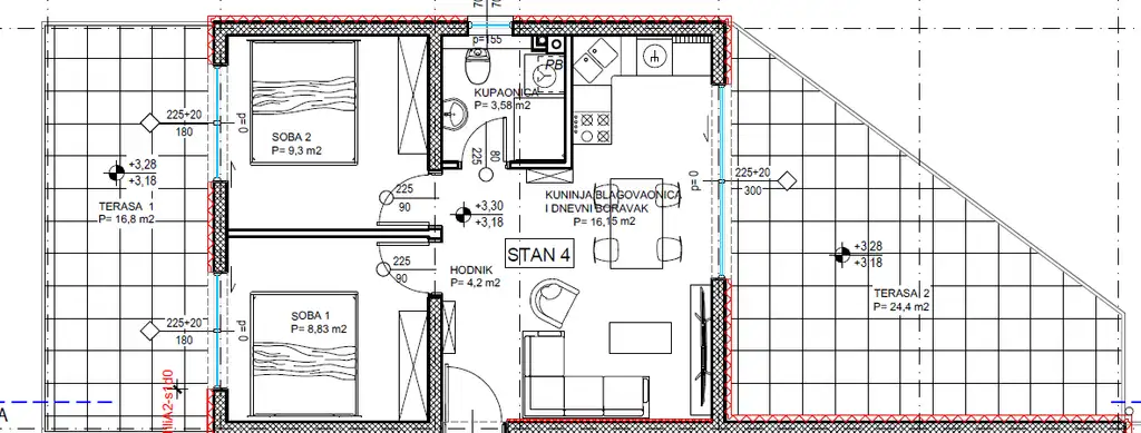 Zagreb. Šestinski Dol - Moderne 3-Zimmer-Wohnung in einem Neubau