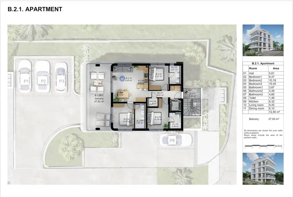 Trogir, Čiovo - Moderní dvoupokojový apartmán v první řadě u moře