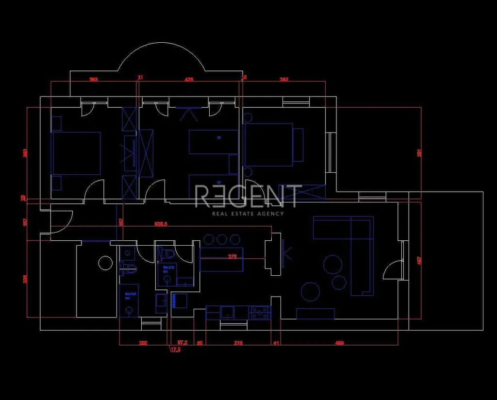 Opatija, Centrum - Luxusní čtyřpokojový byt 110 m2, pronájem