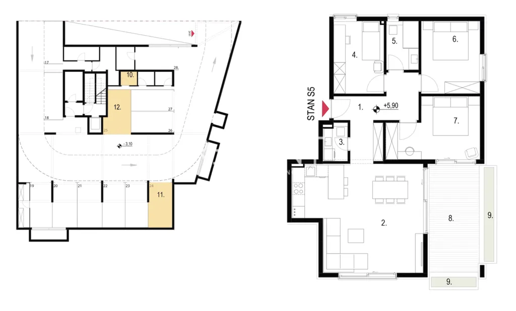 Split, Kaštela - Trosoban stan s terasom 109 m2 NOVOGRADNJA