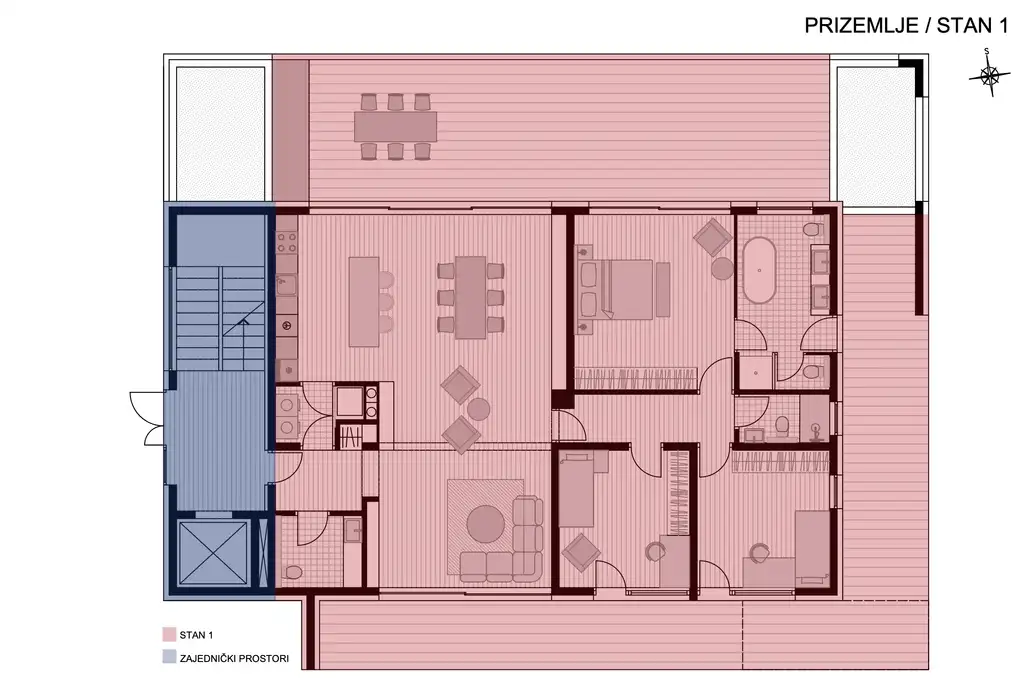 Zagreb, Gornji Bukovac – prostran stan u modernoj vili s dvorištem