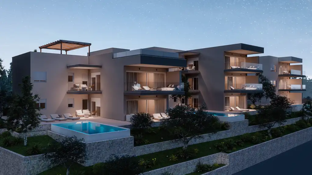 Trogir, Marina - Moderna nuova costruzione con vista mare