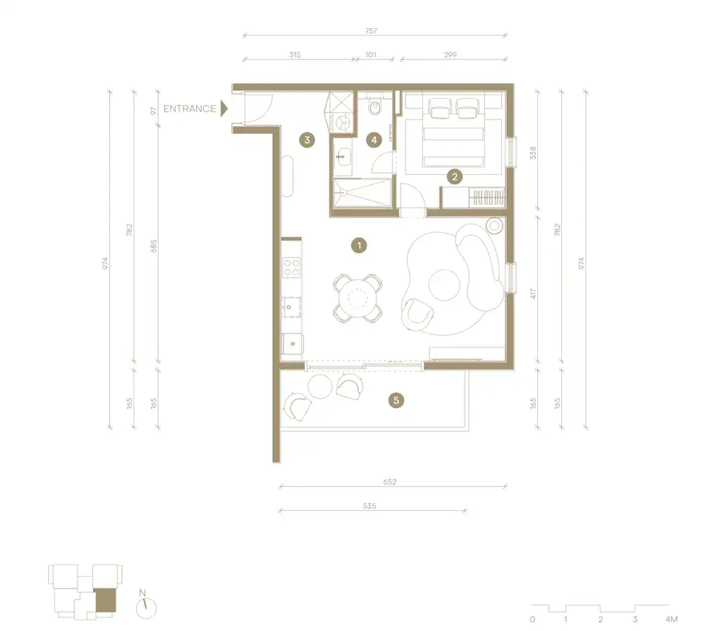 Novi Vinodolski, Mövenpick – dvosoban apartman s balkonom