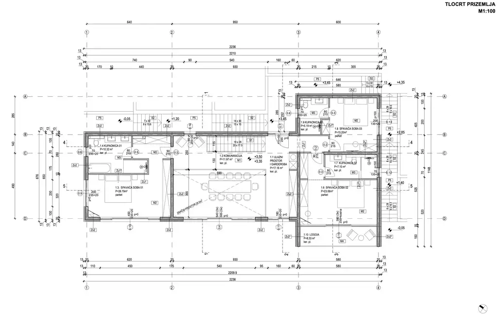 Vila 380 m², bazen, pogled na more – Podstrana, Gornja Podstrana