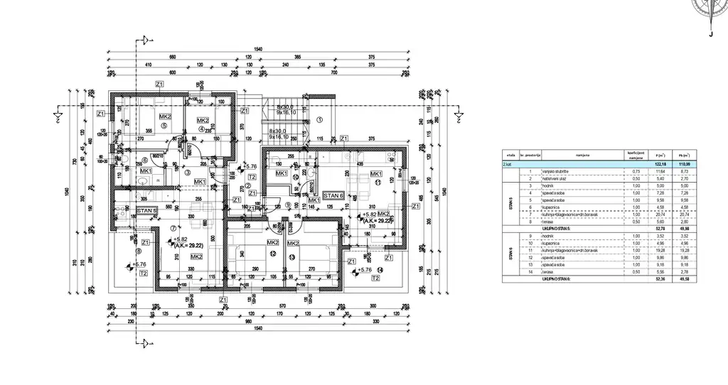Трогир - Двухкомнатная квартира в современном новострое