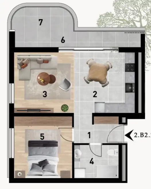 Zadar, Červené Domky - Luxusní dvoupokojový byt 56 m2 novostavba