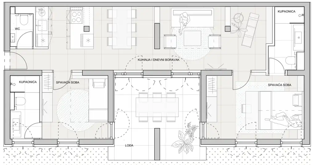 Zadar, Sv. Filip i Jakov - Molum Hotel & Residence dvoupokojový apartmán