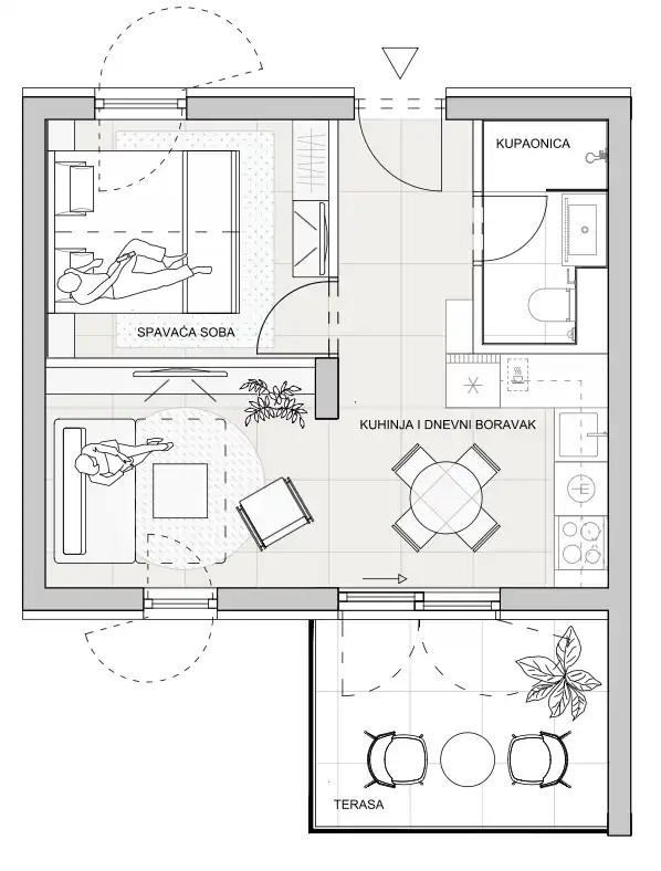 Zadar, Sv. Filip i Jakov - Molum Hotel & Residence dvoupokojový apartmán