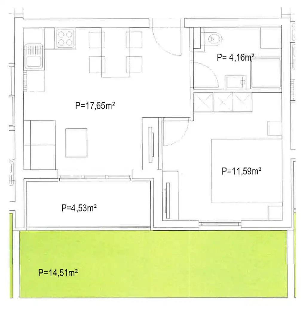 Trogir, Seget Donji - Dvosoban apartman sa vrtom i loggiom