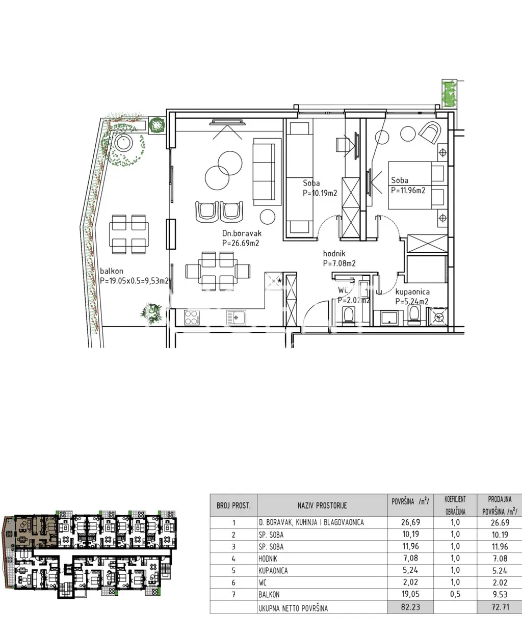 Makarska - Moderno dvosobno stanovanje 73 m2 NOVOGRADNJA