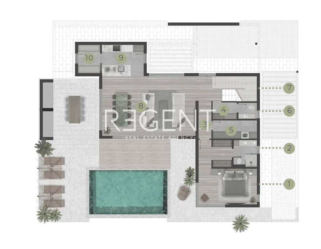 Brač, Supetar - Vila s bazénem v luxusním komplexu 280 m2