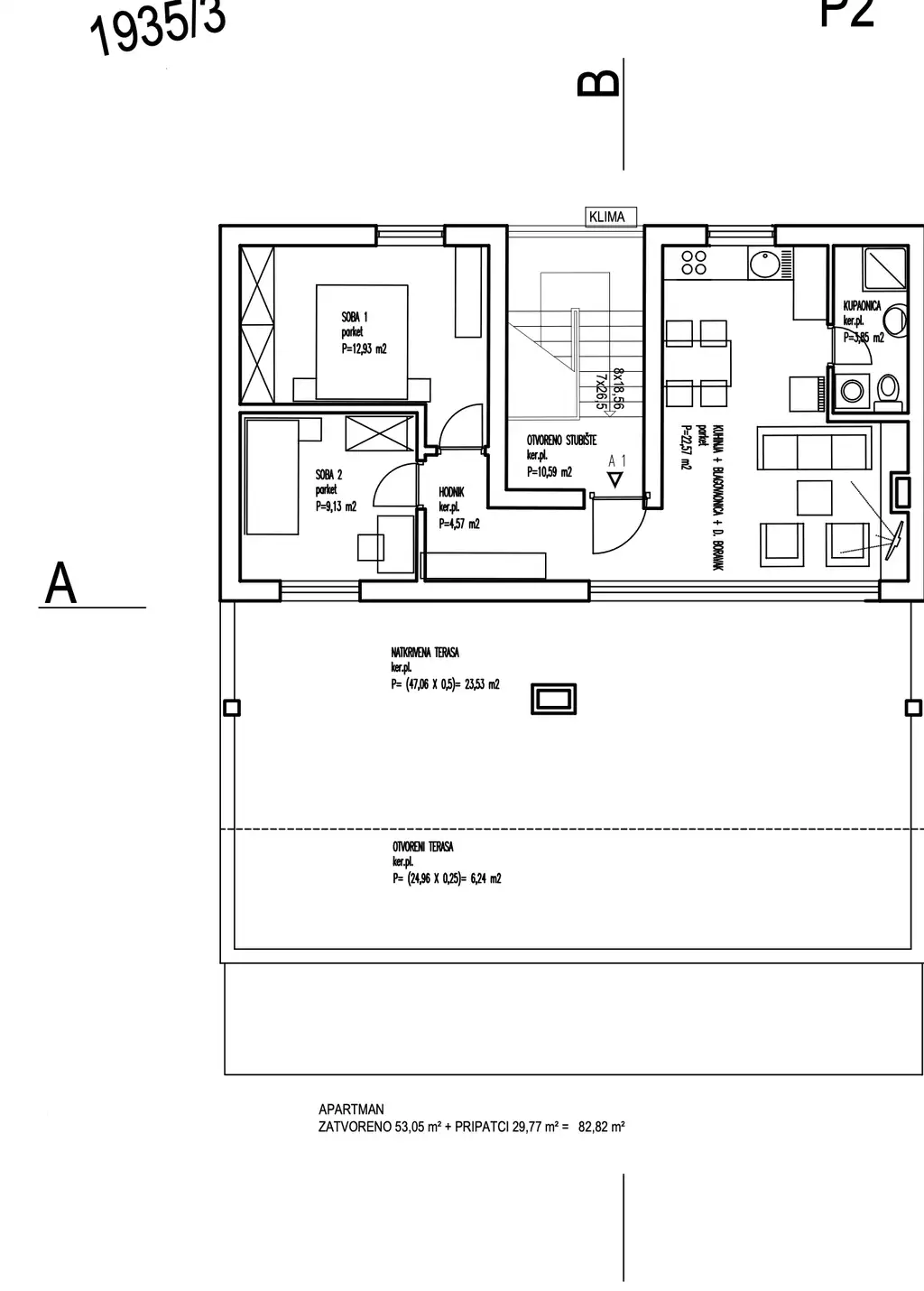 Split, Podstrana - Penthouse s teraso 91 m2 novogradnja *Ekskluzivna prodaja