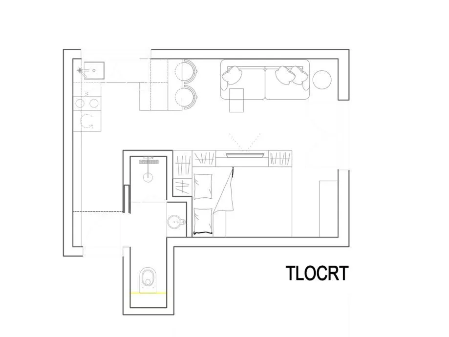 Záhřeb, Dolní město - Moderní garsonka v centru města 23 m2