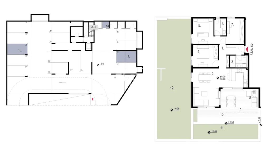 Split, Kaštela - Dvoupokojový byt s terasou 144 m2 NOVÁ STAVBA