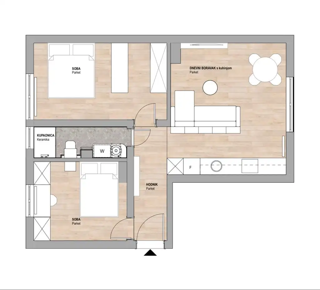Zagreb, Črnomerec - Popolnoma prenovljeno trisobno stanovanje v bližini tramvajske cone.