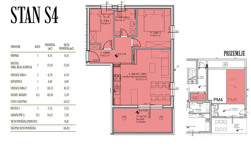 Castelli, Kaštel Stari - Appartamento con due camere e terrazza in una moderna nuova costruzione