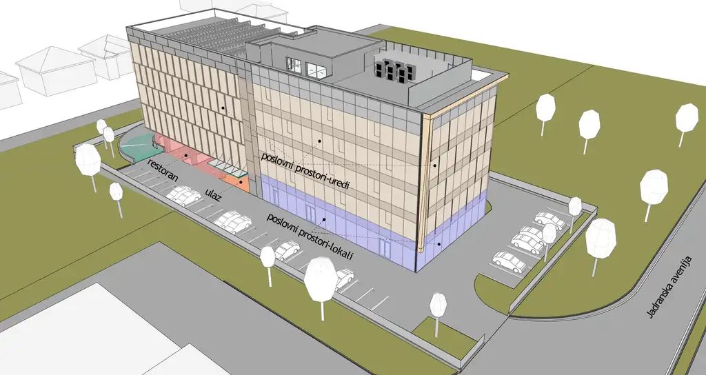 Zagabria, Lanište - moderno spazio uffici in edificio commerciale