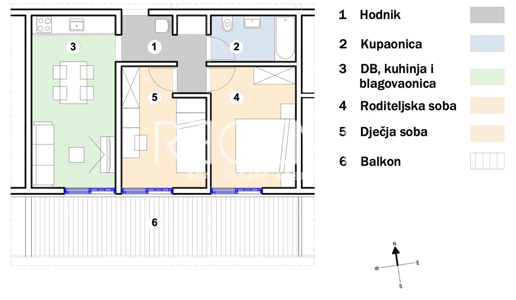 Split, Kila - Appartement de deux pièces avec balcon 57 m2 NOUVELLE CONSTRUCTION