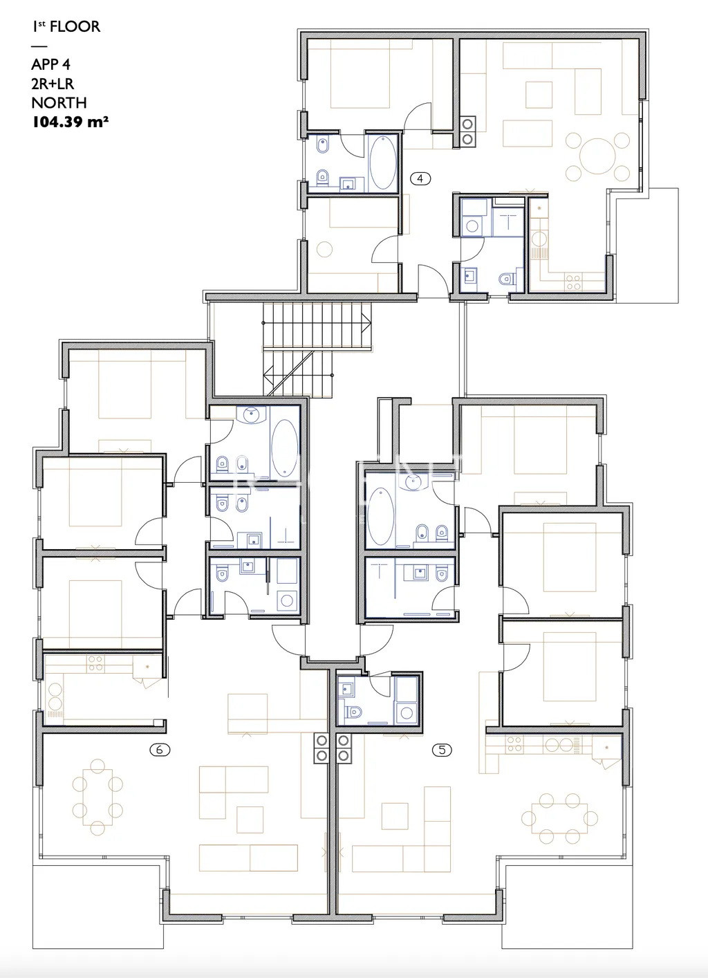 Kvarner, Opatija - Moderní třípokojový byt, novostavba 104 m2