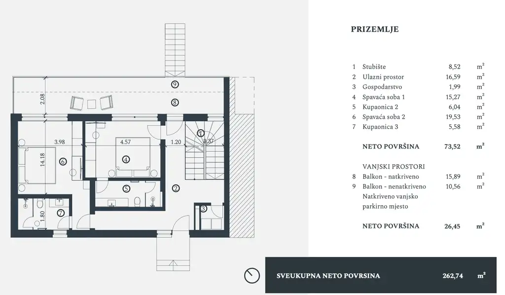 Istria, Petram Resort – villa 263 m², sala giochi, giardino, vista mare