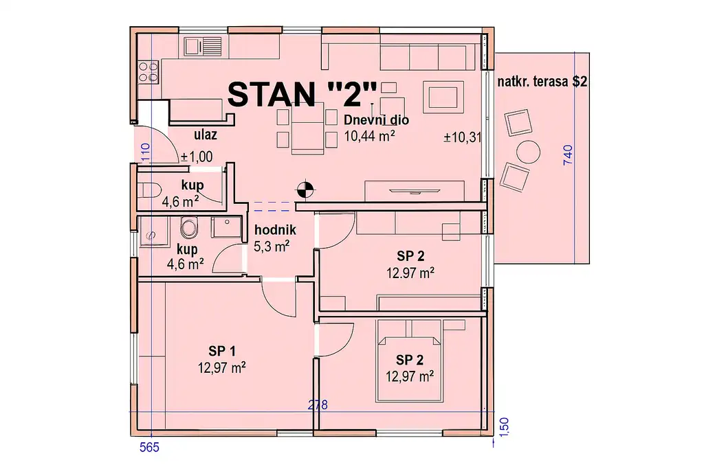Istra, Vabriga - prostrani stan sa vrtom